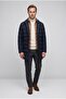 Ds Damat Regular Fit Navy Blue Plain Coat - 4