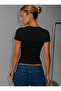 Cotton Soft Textured Natural Viscose Straight Cut Short Sleeve 3-Pack Crewneck Bluz-T-Shirt - 6
