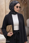 Black Kimono Suit with Pants - 2