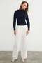 Draped Turtleneck Blouse - 2