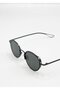 Unisex Round Sunglasses Black Frame Smoked Glass Uv Protection Laminated C3