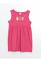 Alita City Lcw Eco Fuchsia Combed Cotton Floral Girl's Dress with a Difference