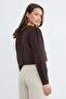 Front Tie Baby Collar Crop Blouse - 7