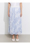Original Elastic Waist Patterned Women's Chiffon Skirt - 2