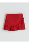 Two Mt Shop Quality Lcw Kids Red Elastic Waist Girls' Shorts Skirt