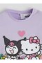 Ozmarka New Season Hello Kitty Printed Girls' Combed Cotton T-Shirt and Leggings - 5