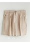 Esvab • Modern & Distinctive Standard Fit 100% Linen Women's Pleated Shorts - 6