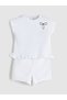 Trendlucky Baby Girls Blouse and Shorts 2-Piece Set with Ribbon Detail