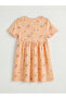 Original Oval Collar Patterned Girl's Dress - 2