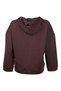 Women's Relaxed Fit Hooded Knitted Sweatshirt with Plaid Plush and Leather Look Detail 20K321900132 T-Shirt 20K321900132 - 8