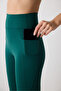 Dark Green High Waist Pocketed Tacito Leggings - Saude Collection - 4