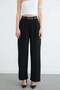 Pleated Palazzo Trousers with Belt Detail - 5