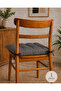 Pofidik Premium Chair Cushion 40X40 cm Anthracite Stitched and Laced Comfortable 1 Seating Cushion - 4