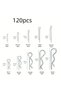120pcs 120pcs Cotter Pins Assortment Kit, Zinc Plated Steel Cotter Pin Hair Pin Hitch Pin Cotter Fas - 2