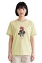 Women's Shopaholic Teddy Bear Printed Crew Neck Cotton T-Shirt