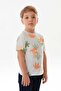 Boy - Palm Tree Printed Crew Neck T-Shirt - 5