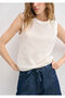 Ecru Sleeveless Knitwear Slim Fit / Tight Fit 1711003-70057 - 3