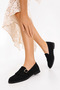 Orka Women's Loafer Soft Suede Anatomic Shoes P331-Black - 3