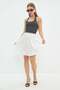 Pleated Skirt with Elastic Waist - 3