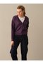 Female Mor Slim Fit Basic Hırka