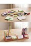 Rose Gold Metal Mesh Modular Desktop Organizer Set 7 Pieces 37X10 cm 9519 - 5