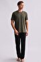 Egyptian Men's Modal & Cotton Blend Short Sleeve Pajama Set Green - 2