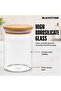 Glass Jar Set 2 PCS 550ml with Bamboo Lid - Airtight Borosilicate Pantry Storage for Kitchen Cafe - 4