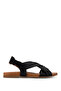 Women's Genuine Leather Flat Sandals 766 0904 Byn Sndlt 21