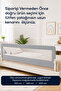 150 cm Bed Barrier - Safety Barrier Protective Barrier, Baby Barrier Large Size - Gray - 2