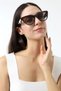 Women's uv400 cat eyes brown sunglasses 23028 c3 - 4