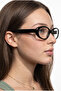 Onyra Black Frame Popular Blue Light Protection Blue Block Clear Screen Glasses – Oval/Cat Eye - 2
