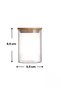 6-Piece Glass Vacuum Container with Bamboo Lid, Borosilicate Spice Jar, Storage Container, Snack Bowl (200 ml) - 8