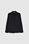 Women's Black Long Sleeve Basic Shirt 50324791-Vr046 - 7