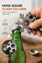 Patterned Screw - Multifunctional Snowflake, Soda Cap and Nut Opener Keychain - 6