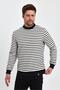 Crew Neck Striped Sweatshirt (E23-761A-Erk) - 3