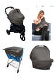 Functional Stroller and Nursing Cover Baby Stroller Cover High Chair Cover 100% Cotton - 2