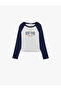 Printed Long Sleeve Crew Neck T-Shirt - 4