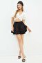 Elastic Waist Layered Short Skirt - 5