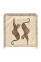 Double Leopard Patterned Cream Cushion Cover - Cream Fringed Pillowcase - 5