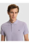 Lilac Slim Fit 100% Cotton Buttoned Polo Collar Basic T-Shirt 50291625-Vr034 - 2