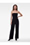Crepe Scuba Fabric Sleeveless Pocket Long Strapless Jumpsuit