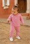Baby Girl Cotton Non-Pilling Floral Detailed Knitted Knitwear Bottom - Top Set (6-9-12-18 Months) - 2
