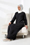 فستان أسود سادة بسحاب مخفي من Aveze Hajj Umrah Hijab Ferace - 2