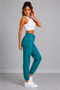 Straight Model Elastic Cuffed Combed Cotton Sweatpants Indigo - 3