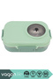 Bento 1100ml Lunchbox New Collection Single Layer 3 Compartments and Mini Soup Bowl Stainless Steel Lunch Box with Spoon and Chopstick Gift - 2