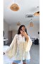 Butter Yellow Embroidered Shirt Kimono - 3