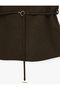 Slim Fit Belted High Neck Sleeveless Blouse - 7