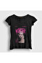 Women's Black Rose Born Pink Blackpink T-Shirt 589058Tt