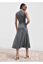 Belted midi length dress - 4