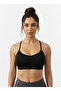 Pisun Adjustable Thin Strap Padded Gathering and Firming Sports Bustier in Black Color